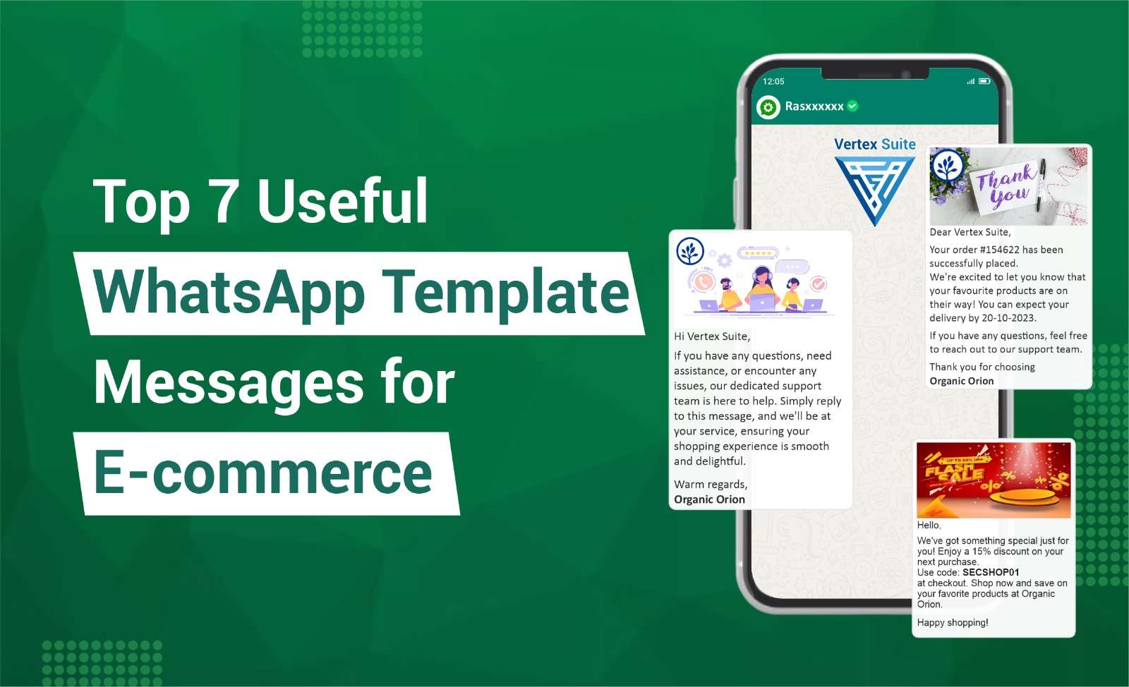 Top 7 Useful WhatsApp Template Messages for E-commerce