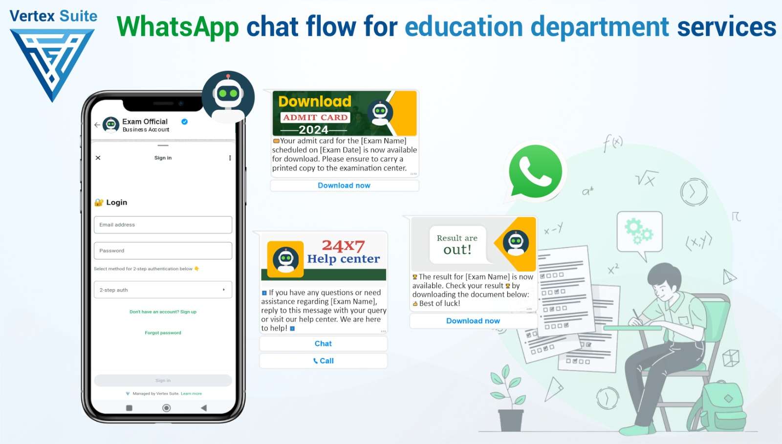 WhatsApp Chat Flow for Education Department Services