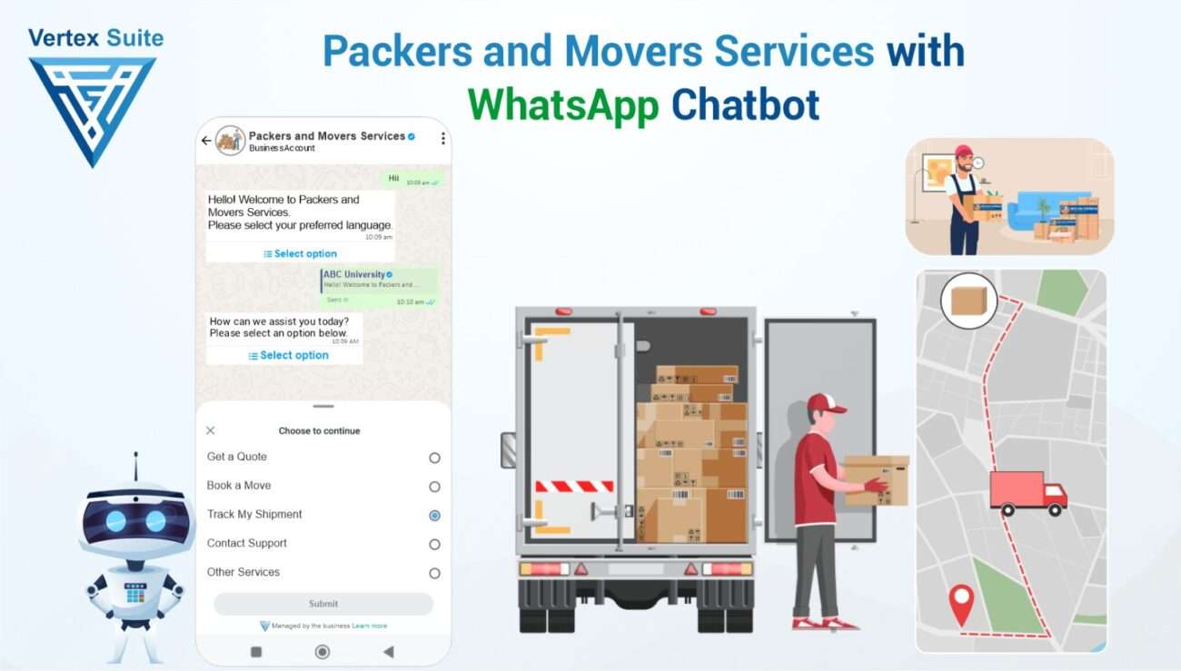 Packers and Movers Services with WhatsApp Chatbot