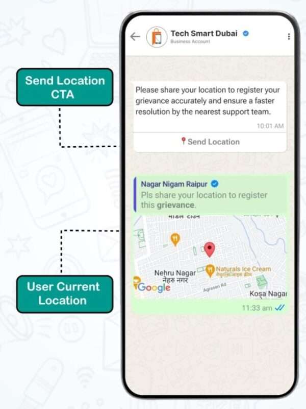 Send Location via WhatsApp