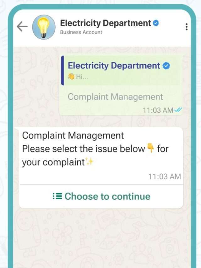 Manage Electricity Services Easily via WhatsApp | Bill, Complaint & More!